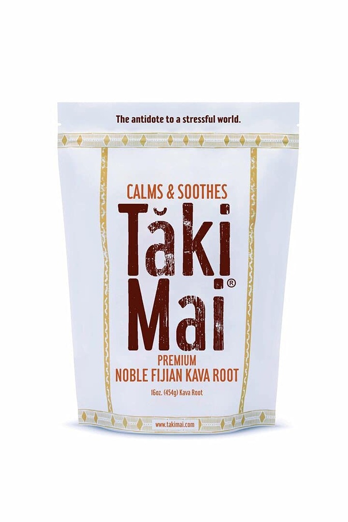 Taki Mai Noble Kava Kava Proszek korzenny 16oz - Autentyczny tradycyjny Grind, Naturalny wieczór relaks, Resteful Nights i spokojne rytuały, 100% Czysty Noble Kava