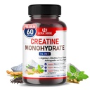 Ultra Creatine Pigułki 124; Monowodne kapsułki kreatynowe Wzmocnione L- Arginina, L Cytrulina, Ginseng Biżuteria 124; Wsparcie Stamina, Energia & Wzrost mięśni 124; 180 Kapsułki
