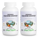 Maxi Health Chewable Calcium Complex - Vanilla Flavor Witamina D3 i Magnezu Chewables w celu wsparcia kości - Kosher Magnez i suplement wapnia dla kobiet i mężczyzn (180 Count, Pack of 2)
