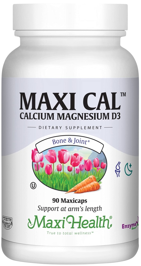 Maxi Health Wapń 1000 mg Suplement z Witaminą D3 (1000 j. m.) i Magnezem (500 mg) - kość, zęby i wspólne wsparcie dla mężczyzn i kobiet - 90 kapsułek