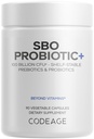Codeage SBO Probiotyki, 100 Miliard CFU na serwowanie, Multi Stroin Soil oparte Organizmy Mieszanka i organiczny fermentowany mieszanka botaniczna, Shelf- Stabilny, 90 Kapsułki