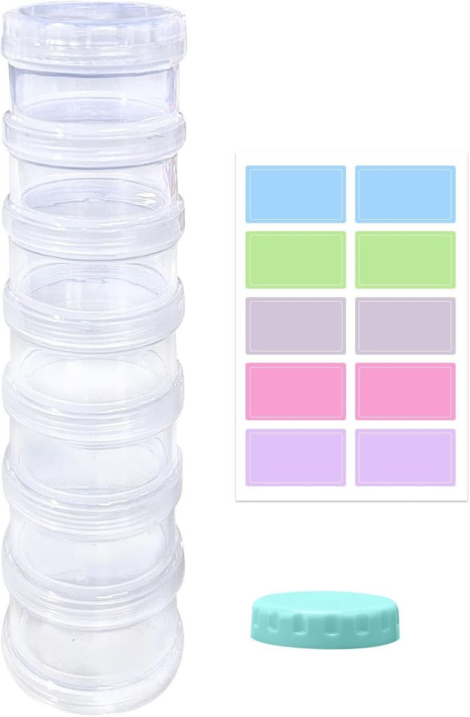 7 dzień Pill Organizer Case Stackable Weekly Supplements Vitamin Pills Holder Dispenser Duży przezroczysty z dodatkową lidą