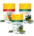 Sunlit Najlepszy Ultimate Chlorella & Spirulina Bundle 124; Super Zielone Suplementy do wsparcia immunologicznego, Gut Health, Mood & Energy