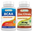 Najlepsze Naturals BCAA 3200mg & Cytrynian cynku 30 mg