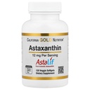 California Gold Nutrition Astaksantyna, Przeciwutleniacz Karotenoid, AstaLif Czysty Islandzki Biologicznie Aktywny 99% Isomer, 12 mg, 120 Veggie Softgels