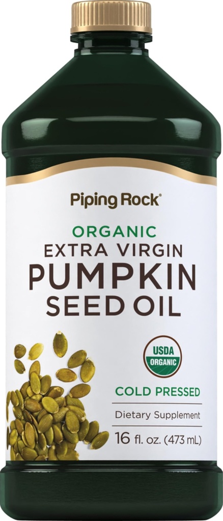 Pipping Rock Dynia Nasienie Olej Organiczny zimno Pressed Bis124; 16 Fl Oz 124; Extra Virgin, Non-GMO, Gluten