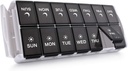 TookMag Cotygodniowy Pill Organizator 2 razy dziennie, Easy Fill Medicine Pill Organizator AM PM Pill Case, Duża pojemność 7 Day Pill Box for Pills / Witamina / Olej rybny / Suplementy (Patent Zarejestrowany)