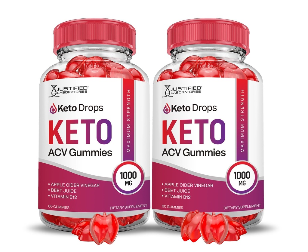 Uzasadnione laboratoria (2 opakowania Keto Drops Keto ACCV Gummies Advanced Formula 1000MG Sok winogronowy w proszku B12 Vegan Non GMO 120 Gummys