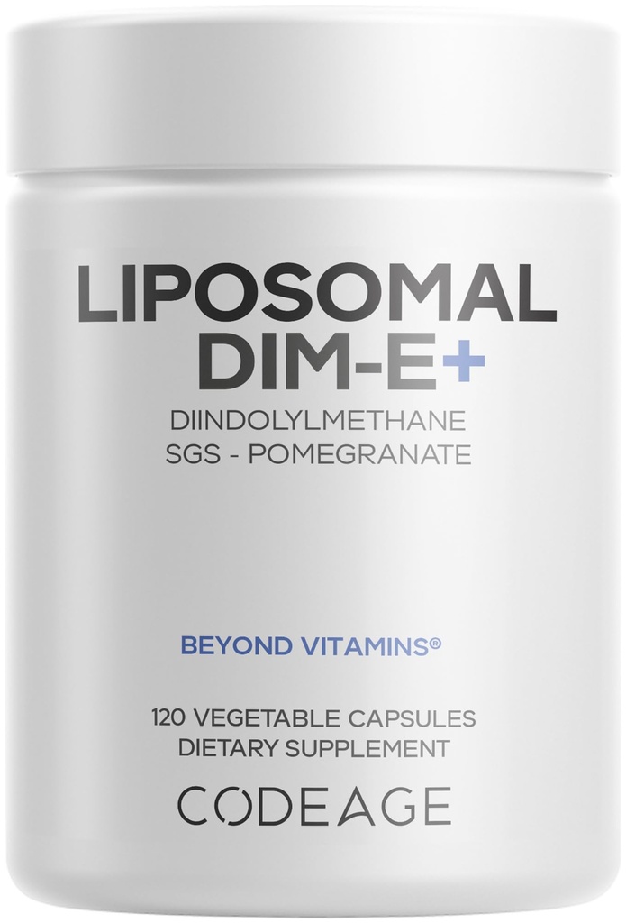 Codeage Liposomal DIM, SGS, Broccoli, Vitamin E Tocopherols, 120 Capsules