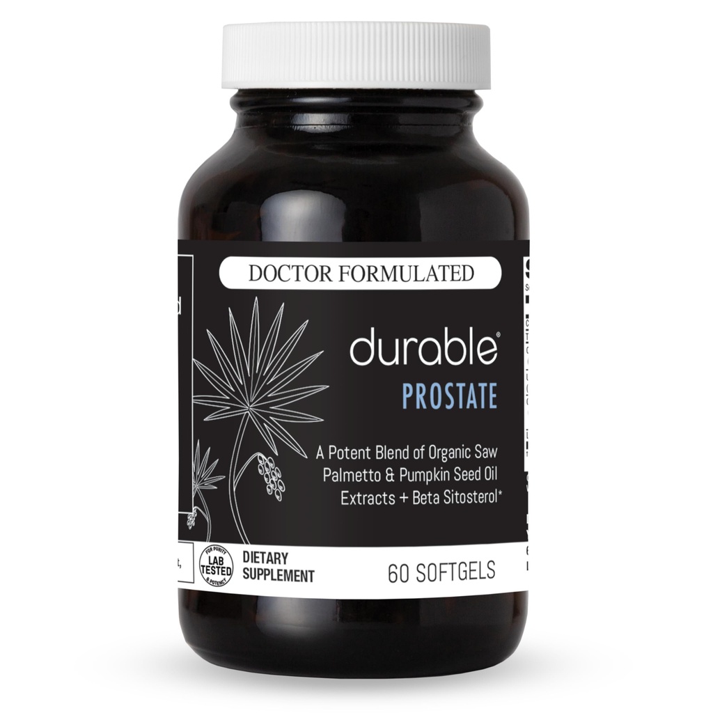 Trwała prostata - Organic USPlus Saw Palmetto + Beta- Sitosterol - Wspiera męskie zdrowie prostaty, funkcji pęcherza i przepływu - Doctor- Wykonane w USA - 30 Day Supply (60 Softgels)