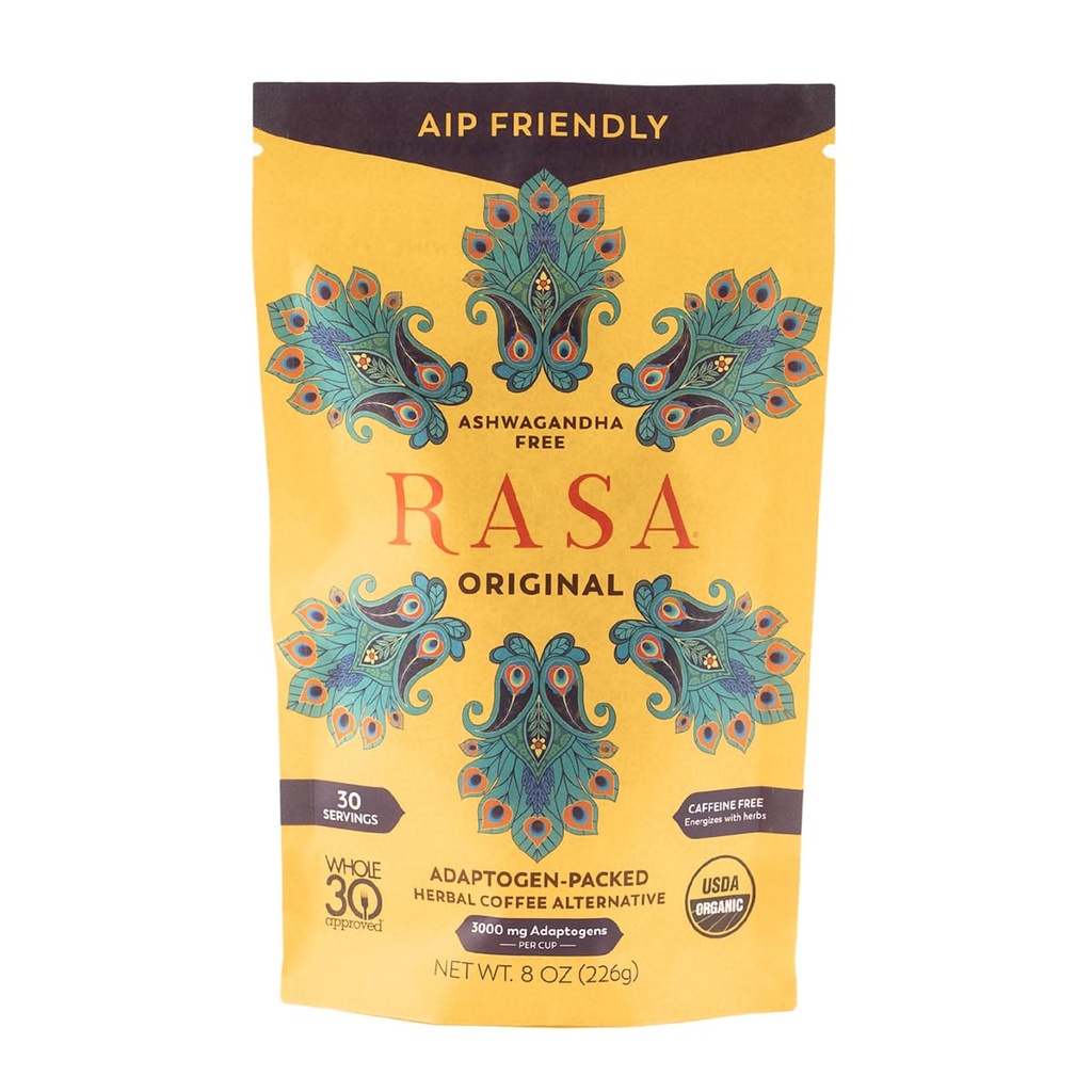 Rasa Original (AIP Diet Version) – Adaptogenic Mushroom Coffee Alternative | Made for Autoimmune Protocol Diet - No Nightshades | Ashwagandha-free, Vegan, Keto, Whole 30, Ayurveda Wellness Tonic with Chaga & Reishi (8 oz / 30 Servings)