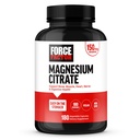 Force Factor Magnezu Citrate, Magnezu Suplement dla kobiet i mężczyzn do wspierania kości, mięśni, Nerwy, trawienie, i Heart Health, Easy on the Stomach, Wegan, 6- Miesiąc dostaw, 180 Kapsułki
