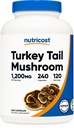 Nutricost Turcja Grzyb ogonowy Kapsułki 1200mg, 120 Służenia (240 Kapsułki) - Gluten Free, Non-GMO i Wegetariański Przyjazny
