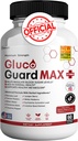 Gluco Guard Max Daily Wellness Supplement with Vitamin, Minerals, and Herbs - Chrom, Magnez, Banaba, Bitter Melon i cynku - Non-GMO, Gluten- Free - 60 Kapsułki