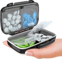 BEXEEN małe pudełko pill dla torebki mini pill case - Medicine pill organizer Travel - Przenośny pojemnik pill Compact pill Holder Wilgocioodporny Pocket Vitamina Organizer 4 Zestaw do leczenia składników