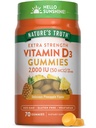 Nature 's Truth Witamina D3 Gummies XI124; 2000 IU XI124; 70 Count XI124; Ananas Flavor XI124; Wegetarianin, Non-GMO i gluten Free Supplement