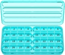 Zoksi Monthly Pill Organizer 1 Times a Day, 30 Day Pill Box Organizator, One Month Pill Case for Travel, 31 Daily Daily Medcine Container for Vitamins, Supplement & Medication (Cyan)