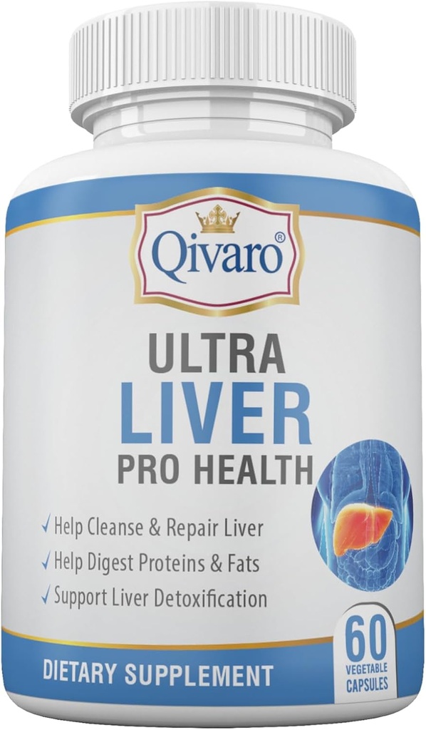 Ultra Liver Pro Health - suplement do wsparcia zdrowia wątroby z nasion oczodołu mlecznego, ekstrakt z karczocha i ekstrakt z liści Dandelion - przeciwutleniacz i detox - 60 kapsułki roślinne
