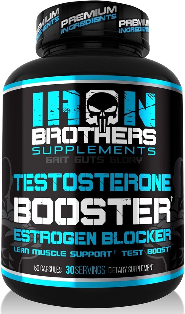 Testosteron Booster dla mężczyzn z blocker Estrogen - Naturalny suplement anty- Estrogen do zwiększenia Libido & Siła - Wzrost mięśni i utrata masy ciała - Indole 3 Carbinol & Tribulus -60 Kapsułki
