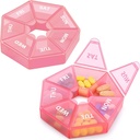 2PCS Cotygodniowy Pill Organizator Duży 7-dniowy Pill Box Organizator Codzienne leczenie Case for Witamina Fish Oil Pills Suplementy Artretyzm Przyjazny