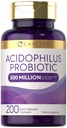 Carlyle Acidophilus Probiotic kapsułki dla kobiet i mężczyzn 124; 500 Mln CFU 124; 200 Pigułek 124; Lactobacillus Supplement España 124; Non- GMO i Gluten Free
