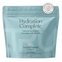 Suplementy TRU Hydration Complete BCAA, Acidy na bazie roślin + Pink Himalayan Sól, Elektrolity i L- Karnityna, Wegan, Zero Kalorii, Brak sztucznych słodzików, 24 Słupki, Tropical Popsicle