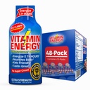 Witamina Energia B12 11,000% Dodatkowa Energia Energy Shot Açaí Pomegranat 48 Pack, 260mg Naturalna kofeina, B12 & B6, Nootropowe Focus, Witalność, Zero Cukier, Gluten- Free, Wegan, Kosher, 1.93 fl oz