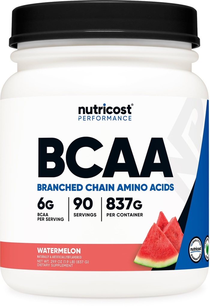 Nutricost BCAA Proszek (Arbuz, 90 Serv) - Optymalny 2: 1: 1 Stosunek