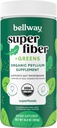 Bellway Super Fiber + Zielony Proszek, Bezcukrowy Pyllium Husk Fiber Suplement Proszek z Super Zielonych (30 Słupki)