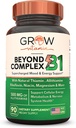 wzrost witaminy Beyond B1 Complex - Allithiamine Natural witaminy B1 Suplement z esencjonalnymi witaminy B- witaminy, tiamin, Niacyna, Biotin, Magnez & More - Wsparcie energii, nastrojów i układu nerwowego - 90 Kapsułki