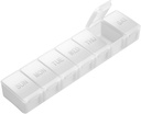 Extra duży pill organizator tygodniowy, KAPENS codzienne pill case Box Duży pojemność Komory, 7 Day pill container for Medicine Supplements Witamina Fish Oil, Biały