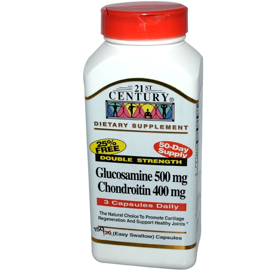 21 Century Glukozamina Chondroitin 500 / 400mg - podwójna moc, cp 150