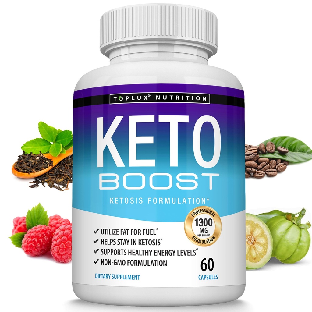 Keto Boost Diet Suplement Ketosis - Natural Exgenous Keto Formula Support Energy & Focus, Zaawansowane Ketones dla Ketogenic Diet, Keto Diet Pigułki, dla mężczyzn Kobiety