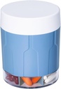 Betife Extra Dual Supplement Organizator, Tygodniowy Pill Organizer Butelka, Codzienne Pill Dispenser z 7 Duże Komory, Organizator do posiadania 7 Day witaminy Medication, 21 Etykiety i szczotka do czyszczenia (niebieski)