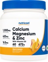 Nutricost Magnezu wapnia Cynk z witaminą D3 Proszek, 60 Słupki (Peach Mango) - Wapnia (1000 MG) Magnez (420 MG) Cynk (16.5 MG) Witamina D3 (30 MCG) - Bez glutenu, Nie-GMO