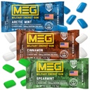 MEG Gum - Military Energy Gum Support 124; 100mg kofeiny na kawałek - 15 sztuk Próbka Pack - Energia i skupić się na zwiększeniu wydajności