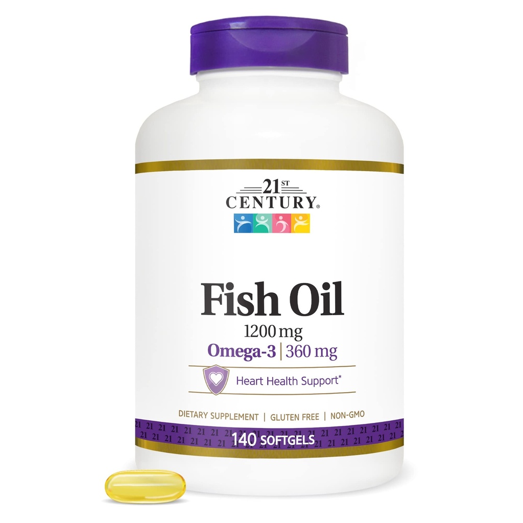 21 Century Fish Oil 1200 mg Softgels, 140 Count