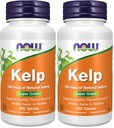 Teraz suplementy, Kelp 150 µg naturalnego jodu, łatwiej połykać tabletkę, Super zielony, 200 tabletek (Opakowanie 2)