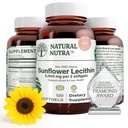 Natural Nutra Lecithina Sunflower 2000 mg suplement, Wspiera karmiące piersią matki z plugged Milk Duct Relief, Wątroba & Mózg Health Booster, Soy Free, Non-GMO, Gluten- Free, 120 Softge