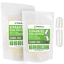 XPRS Nutra Vegan Rozmiar 00 Kapsułki oddzielone - 100 Licz jasne Premium Puste kapsułki oddzielone w workach - 00 Pigułki Puste do napełniania suplementu DIY