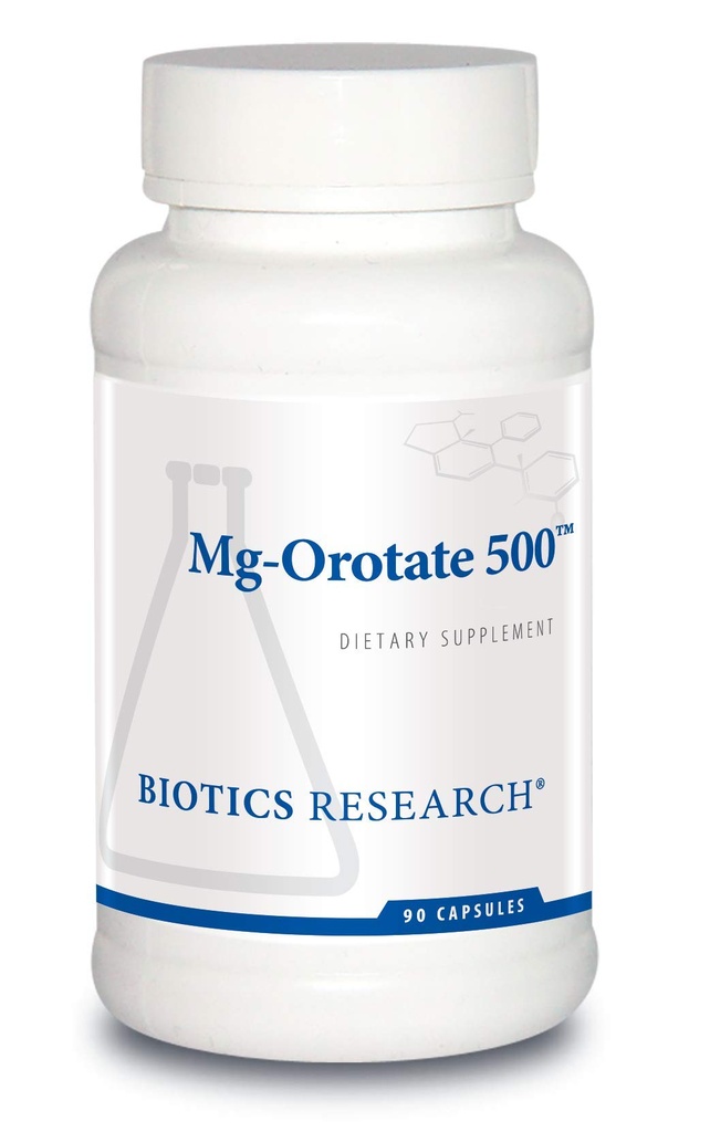 Biotics Research Mg Orotation 500mg ™ Magnezu Orotacyjny - 2 kapsułki na Serving (1000mg) - Kardiologiczne wsparcie Heart Health, Relaks ogólny, Poprawia sen i Relaks mięśniowy - 90 Czapki