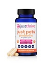 Tylko Thrive Just Animals Probiotic - Codzienne Probiotyki Digestive dla psów i kotów - 4 Miliard CFU Pet Probiotic, 30 Kapsułki