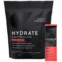 Zakłady sportowe Hydrate Electrolytes Pakiety proszkowe - Bezcukrowe & Naturalny aromat z witamin, minerałów i wody kokosowej - Wspiera nawadnianie - 16 Pakiety - Pomegranat wiśniowy