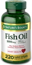 Nature 's Bounty Fish Oil 1000 mg Coated Softgels, 220 Count
