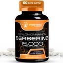 WELLNESS LABSRX Berberine Supplement 15,000mg - Berberine z Ceylon Cynamon, ogólne Wellness Wsparcie kapsułki - 120 Kapsułki (Opakowanie po 1)