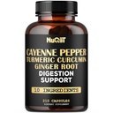 Cayenne Pepper Supplement with Turmeric Curcumin Root, Ginger Root, Ceylon Cynamon Bark & More - System immunologiczny, Joint Health & Digestive Health Support - 210 kapsułki