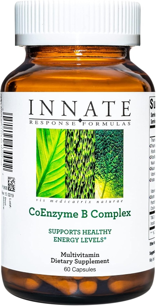 Parametry odpowiedzi INNATE, CoEnzyme B Complex, Multivitamina do Cellular Energy Support, 60 Kapsułek (60 Służb)