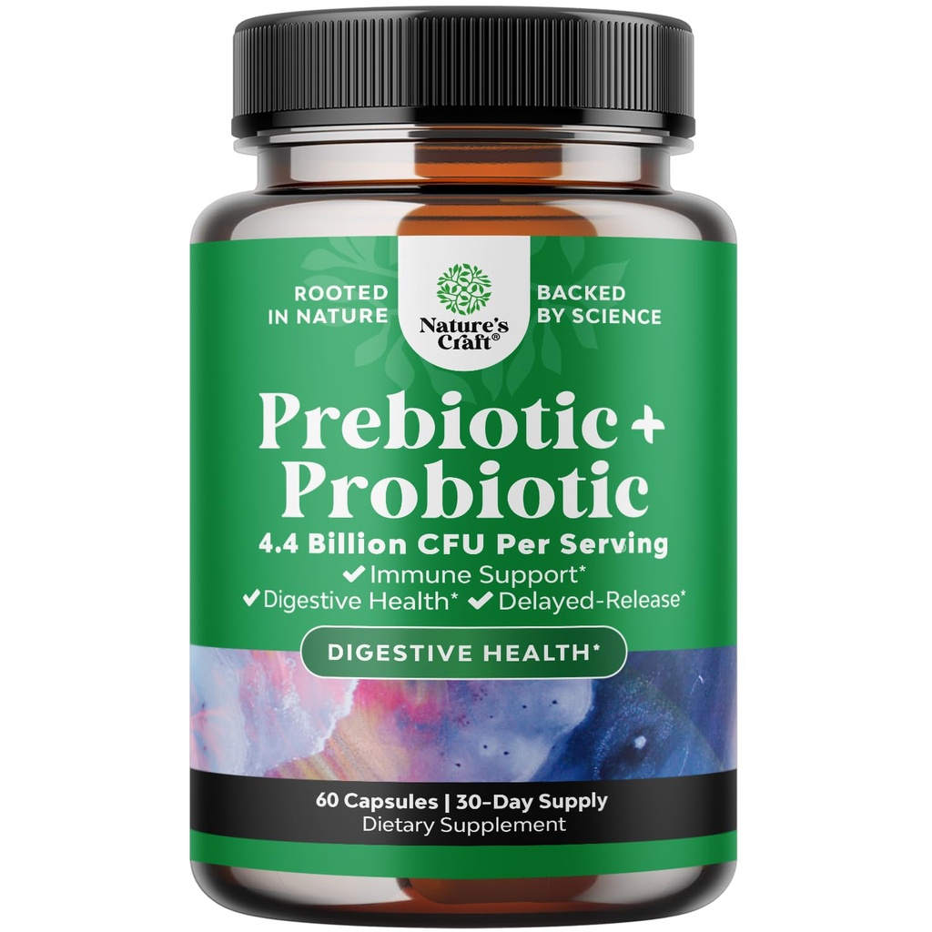 Prebiotyki i probiotyki Gut suplement zdrowia - Super Potent Digestive Health Acidophilus Probiotic Kapsułki z mężczyznami i kobietami Probiotyki i Prebiotyki dla Colon Digestive Wsparcie i Immunitet