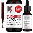 10X Zdrowie Kurkumina Kurkuma Suplement z Witaminą D3 i B12- 30 ml Wysoka Absorpcja Kurkuma Suplement dla Wspólnych Suplementów dla Kobiet, Odporność i Zdrowie Serca - Kurkuma, Kurkuma Suplementy