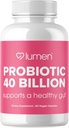 Lumen Naturals Probiotyka 40 Miliard CFU 124; Probiotyki dla kobiet i mężczyzn 124; Pomaga w trawieniu, Gut Health & Immune System z Digestive Enzymes - 60 Veggie Count